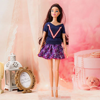 New 11 inch Doll Full Set 30cm Girl Doll with Clothes Suit Diy Dress Up Toy Gifts for Children