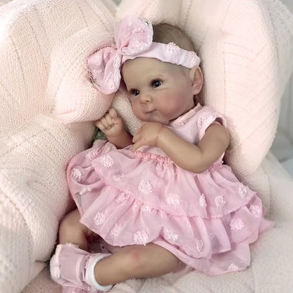 JOYORA Vinyl Realistic Baby Doll Finished Rebirth Doll 3D Skin Art Doll Cute Fashion Doll High Quality Handmade Doll Gift Toy