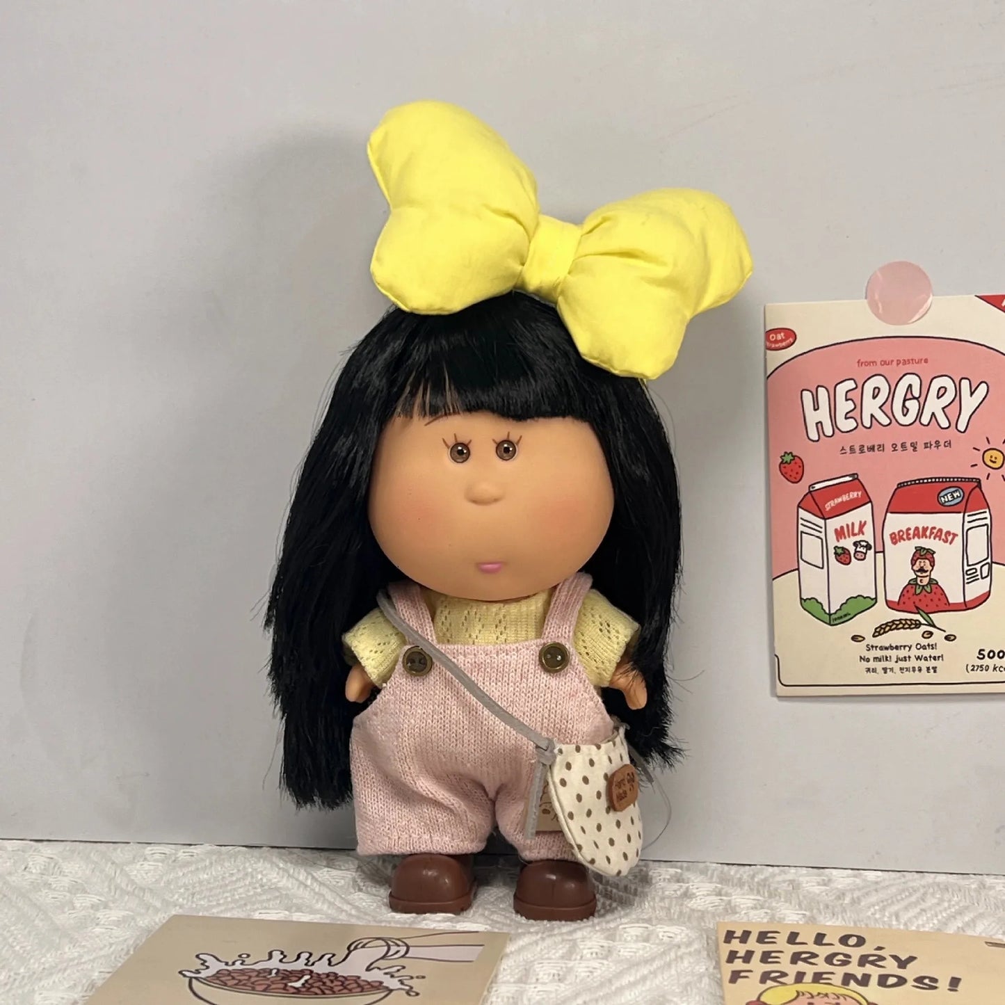 18cm Spanish Potato Doll Russian Curly Hair Blonde Black Skin Vinyl Doll Adorable Figures Dress Up Ornaments Girl Holiday Gift