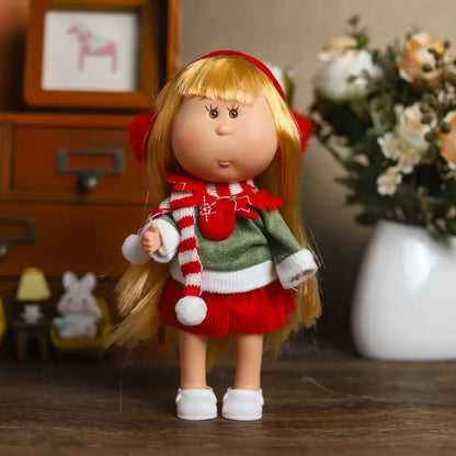 24cm Mia Potato Doll with Clothes, Cute Plush Dress Up Doll, Spanish Style Collectible Figure Gift