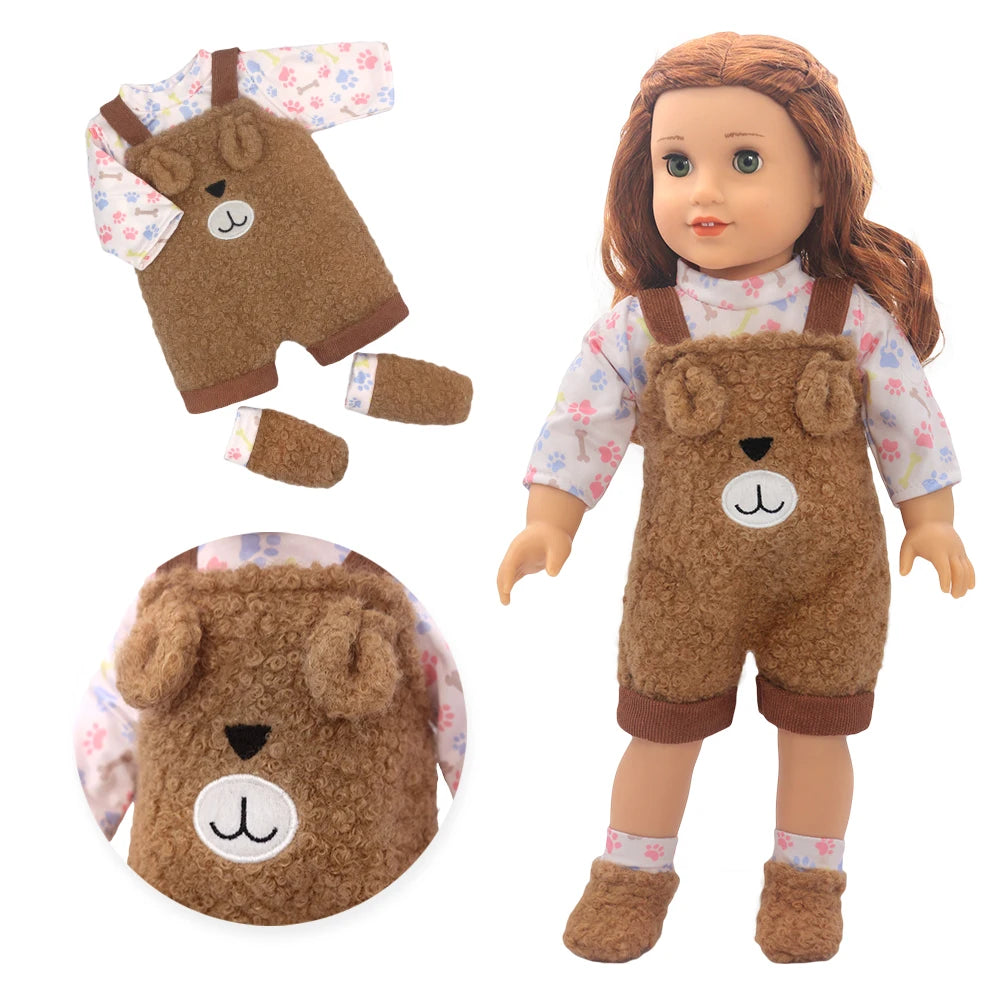 Doll Clothes for 43cm Born Baby Doll Cute 43cm Newborn Doll Accessories Festival Birthday Gift Doll Down Coat Children Toys Wear