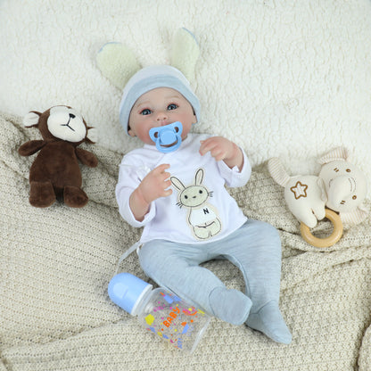18Inch Full Body Vinyl Reborn Girl and Boy Bebe Washable 3D Paint Skin Visible Veins Newborn Handmade Reborn Toys Christmas Gift