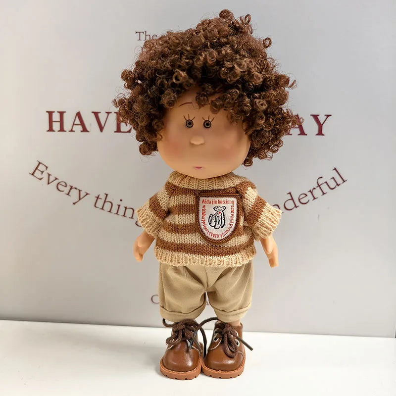 For 24cm Mia Spanish Potato Doll Clothes Outfit Set Knitted Sweater Shoes Skirt Overalls Dress For Mia Doll Dress Up Accessories
