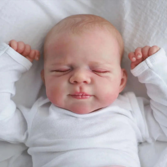 45cm Lifelike Reborn Baby Doll Handmade 3D Painted Skin Full Body Silicone Vinyl Girls Christmas Gift, Christmas Decoration
