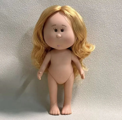 Authentic 24cm Spanish Mia Potato BJD Doll Vinyl Nude Doll With Black Long Hair For Girls Kids Play Collectible Figure