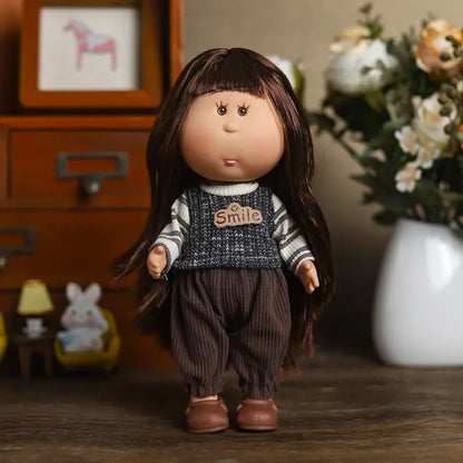 24cm Mia Potato Doll with Clothes, Cute Plush Dress Up Doll, Spanish Style Collectible Figure Gift