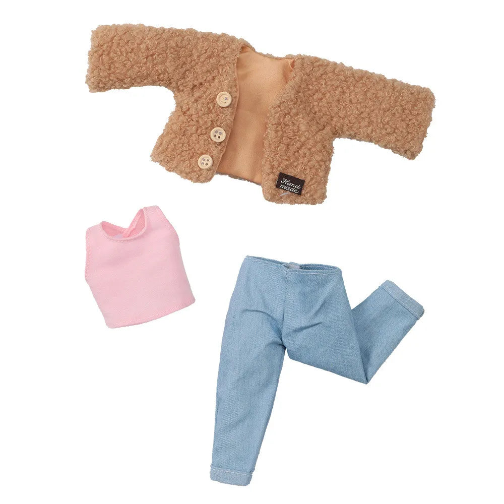 30cm American/Spanish Girl Brown / Blue Eyed Vinyl Material DIY Doll And Clothes Dressing Toy for Children