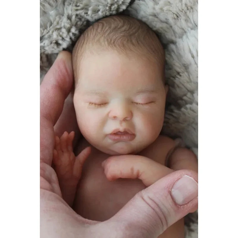 9" Inches Mini Bebe Reborn Kit Wee Patience Reborn Baby Vinyl Doll Kit  Unpainted Doll Parts DIY Blank Reborn Doll Kit