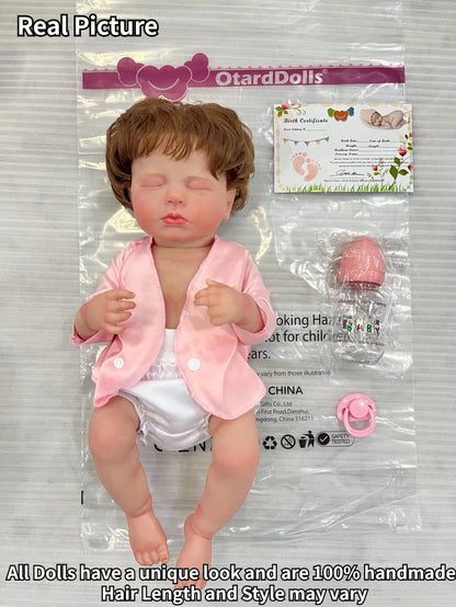 50 cm Full Body Silicone Vinyl Reborn Girls Doll Handmade Newborn Bebe Doll For Children Gifts