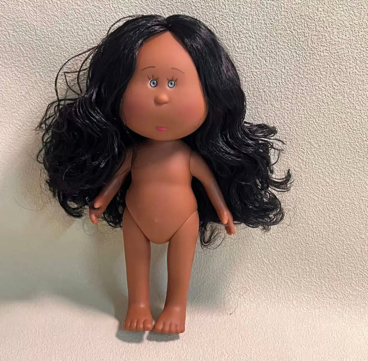 Authentic 24cm Spanish Mia Potato BJD Doll Vinyl Nude Doll With Black Long Hair For Girls Kids Play Collectible Figure