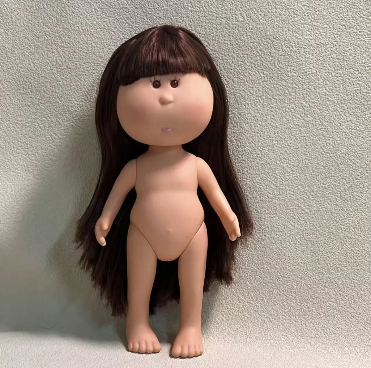 Authentic 24cm Spanish Mia Potato BJD Doll Vinyl Nude Doll With Black Long Hair For Girls Kids Play Collectible Figure