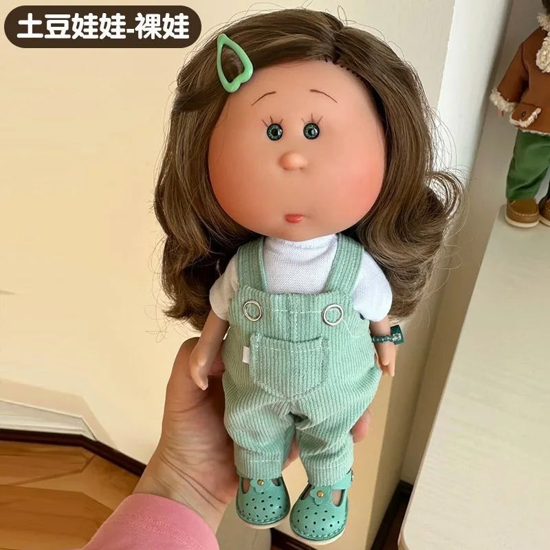 Spanish Mia Potato Doll 24CM Nude Set Waldorf Handmade Girl DIY Blank Doll Body For Girls Dress Up And Customization