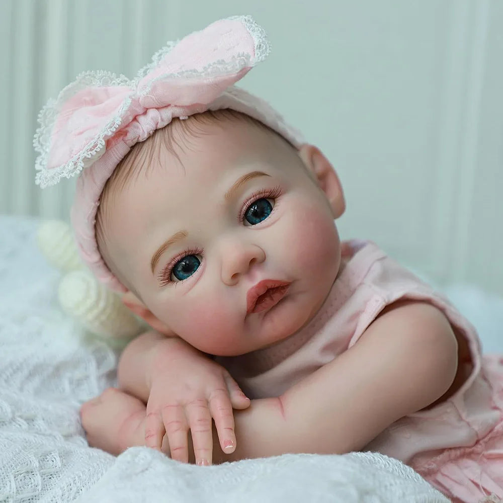 48cm Baby Reborn Doll Like Real Silicone Vinyl Full Body Girl Lifelike Painted Babies Realistic Newborn Dolls Toy Gifts For Kids