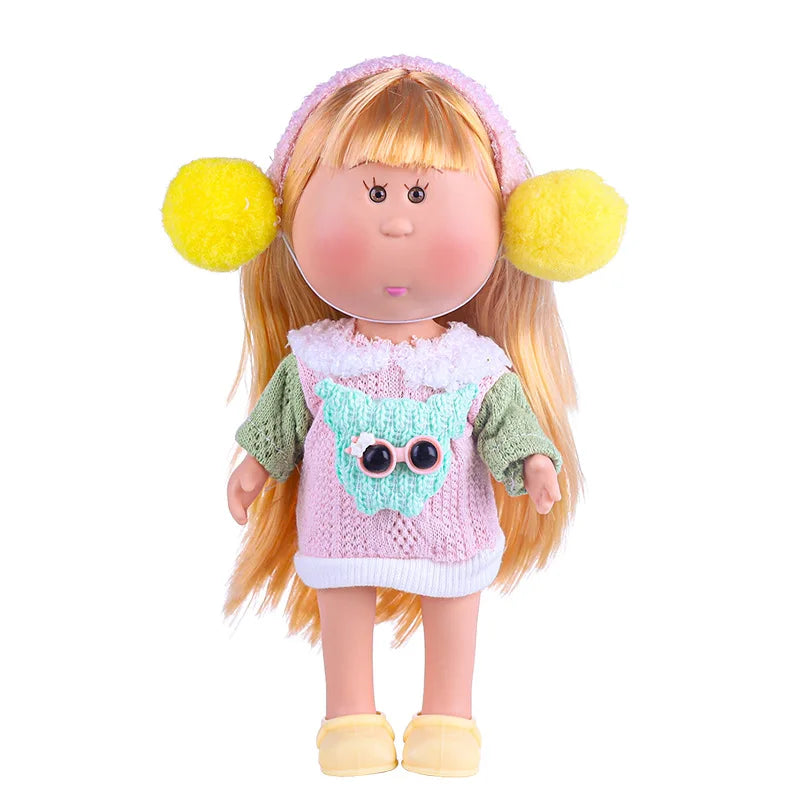 24cm Mia Potato Doll with Clothes, Cute Plush Dress Up Doll, Spanish Style Collectible Figure Gift