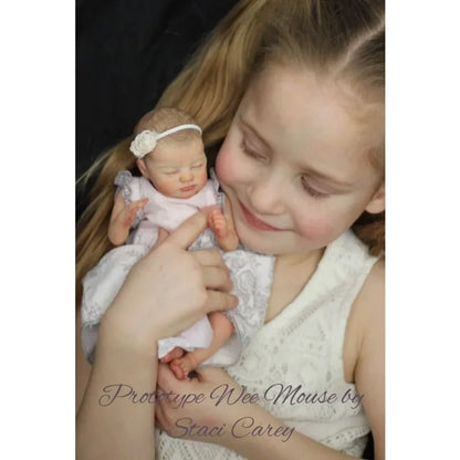 9" Inches Mini Bebe Reborn Kit Wee Patience Reborn Baby Vinyl Doll Kit  Unpainted Doll Parts DIY Blank Reborn Doll Kit