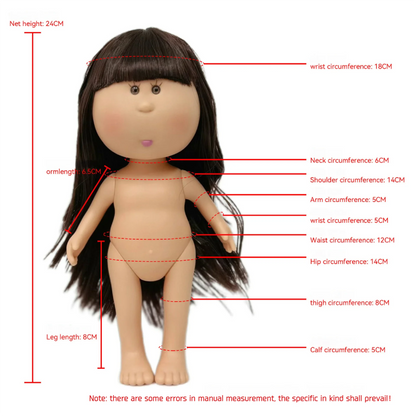 24cm Potato Doll Mia Dolls Movable Joint BJD  Vinyl Doll Bean Eye Doll Children Companion Toys Girl DIY Toy Gift
