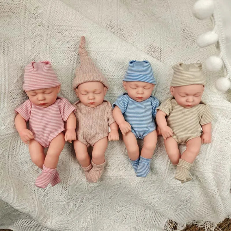 20CM Baby Doll Soft and Full Body Vinyl Reborn Toddler Doll 7.87 Inch lifelike Newborn Mini Bebe Doll Toys Girls Children Toy