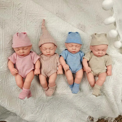 20CM Baby Doll Soft and Full Body Vinyl Reborn Toddler Doll 7.87 Inch lifelike Newborn Mini Bebe Doll Toys Girls Children Toy
