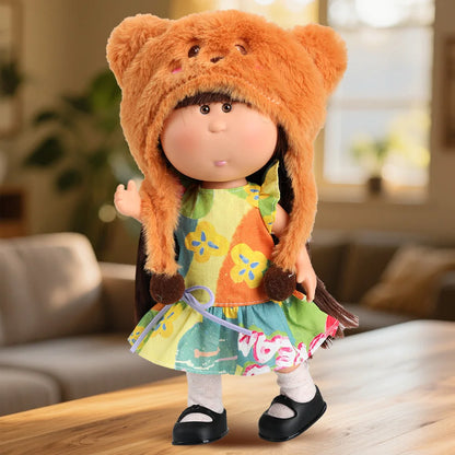 Guabao Spanish Potato Doll Clothes Frog Style Plush Hat Dress Set Hand Embroidered Outfit Replacement For Kids Birthday Gift