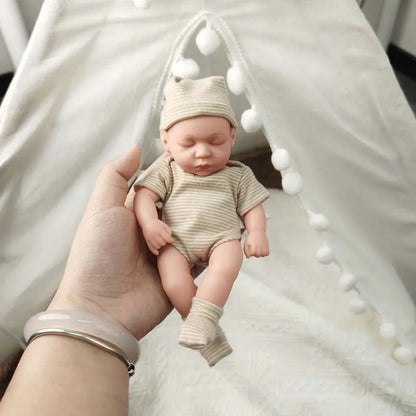 20CM Baby Doll Soft and Full Body Vinyl Reborn Toddler Doll 7.87 Inch lifelike Newborn Mini Bebe Doll Toys Girls Children Toy