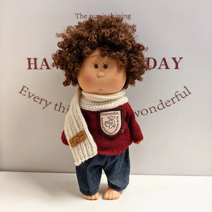 For 24cm Mia Spanish Potato Doll Clothes Outfit Set Knitted Sweater Shoes Skirt Overalls Dress For Mia Doll Dress Up Accessories