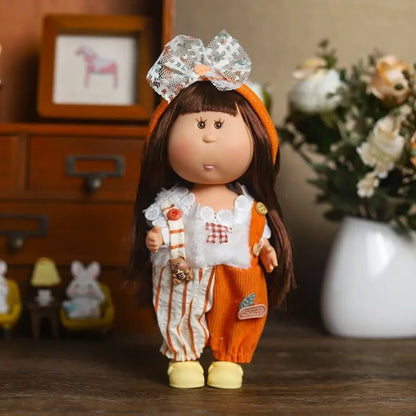 24cm Mia Potato Doll with Clothes, Cute Plush Dress Up Doll, Spanish Style Collectible Figure Gift