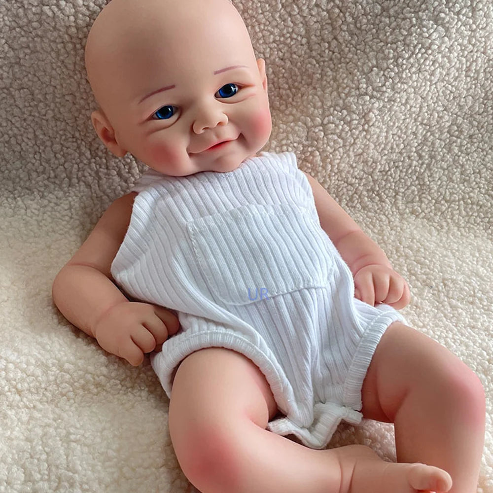 17" Vivienne Soft Silicone Girl Reborn Baby Doll Lifelike Bebe Reborn Doll Toys Realistic Baby Toys Real Corpo De Silicone Doll