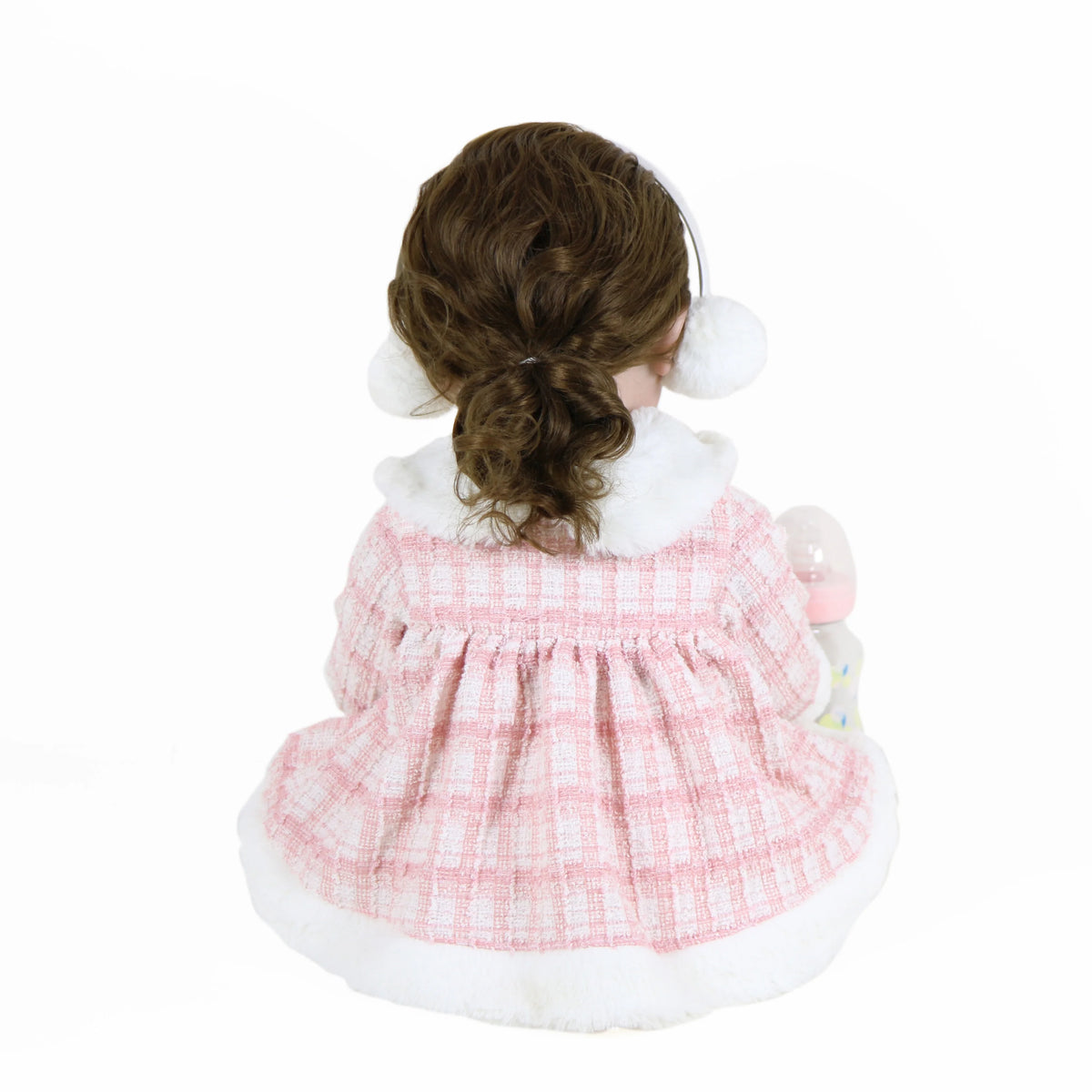 Reborn Babyl-22 inch Winter Dream with Winter outfit and Earmuff & 3D Painted Skin Visible Veins on full vinyl with Rooted hair
