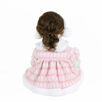 Reborn Babyl-22 inch Winter Dream with Winter outfit and Earmuff & 3D Painted Skin Visible Veins on full vinyl with Rooted hair