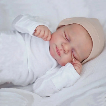 45cm Lifelike Reborn Baby Doll Handmade 3D Painted Skin Full Body Silicone Vinyl Girls Christmas Gift, Christmas Decoration