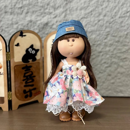 Mia Spanish Potato Doll 24cm BJD6 Handmade Waldorf DIY Replacement Clothes Outfits Girls Kids Fashion Toy Gift