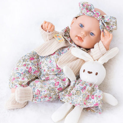 12inch/30CM Reborn Baby Doll with Clothes Soft Polyester Washable Soothing Toy Realistic Vinyl Full Body Holiday Gift for Kids
