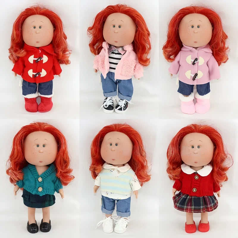 Spanish Potato Doll Shoes Vinyl Doll Small Eyes Interchangeable Clothes Doll Accessories Set Retro Imported Gift Only Clothe