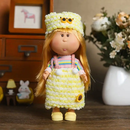 Hot 24CM Mia Spanish Potato Doll Outfit Sets Cute Dress Hat Overalls Clothes Accessories For Little Girls  Birthday Gift Toy