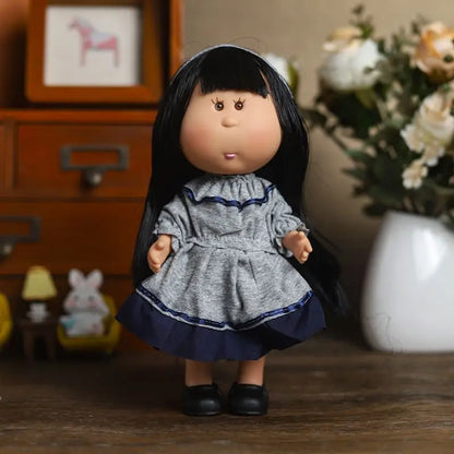 24cm Mia Potato Doll with Clothes, Cute Plush Dress Up Doll, Spanish Style Collectible Figure Gift
