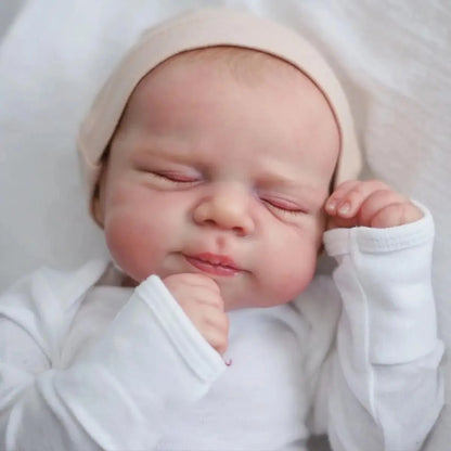45cm Lifelike Reborn Baby Doll Handmade 3D Painted Skin Full Body Silicone Vinyl Girls Christmas Gift, Christmas Decoration