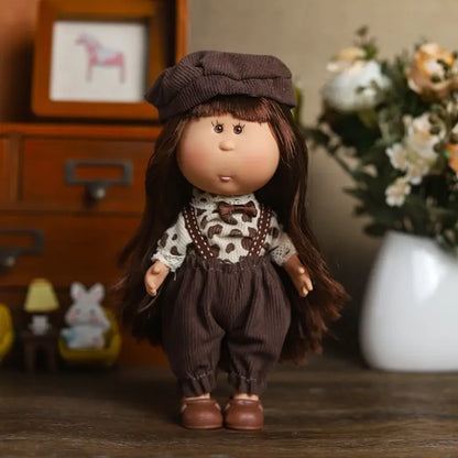 24cm Mia Potato Doll with Clothes, Cute Plush Dress Up Doll, Spanish Style Collectible Figure Gift