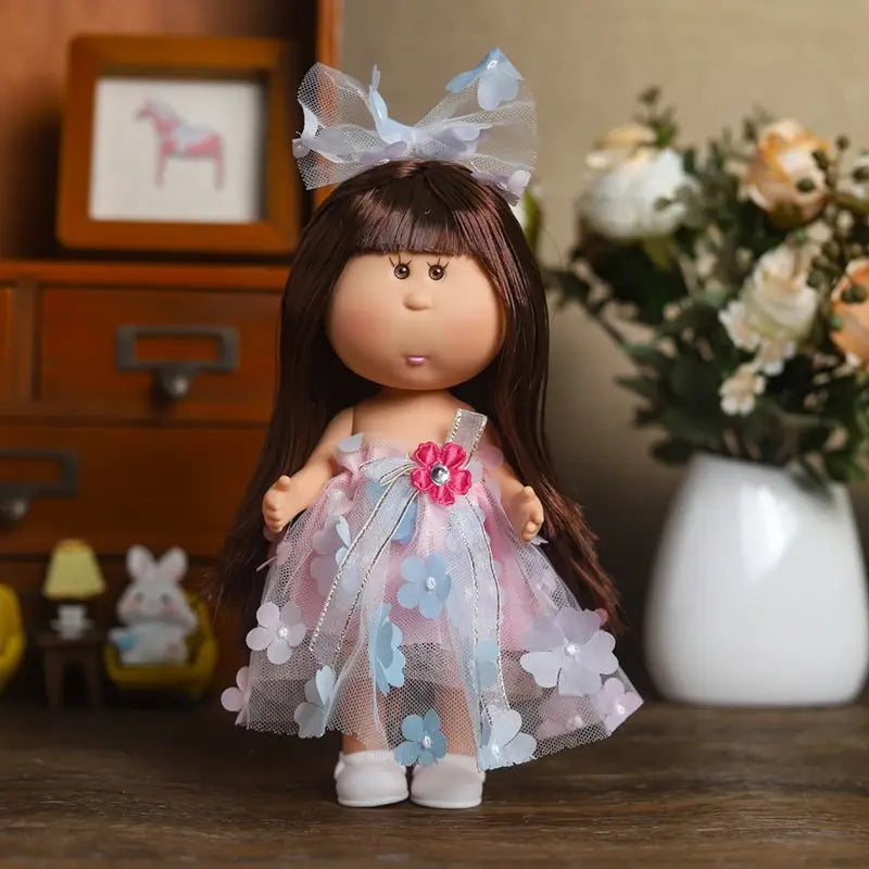 24cm Mia Potato Doll with Clothes, Cute Plush Dress Up Doll, Spanish Style Collectible Figure Gift