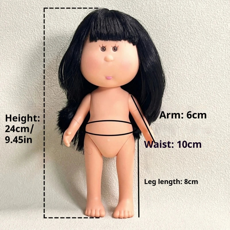 24cm Mia Potato Doll 5-Jointed 1/6 Vinyl Body European American Potato Doll Diy Dress Up Doll Action Figure Girl Toy Accessories