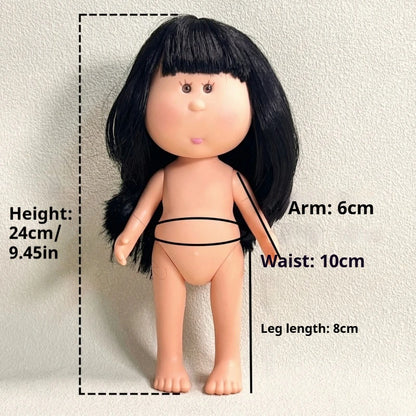 24cm Mia Potato Doll 5-Jointed 1/6 Vinyl Body European American Potato Doll Diy Dress Up Doll Action Figure Girl Toy Accessories