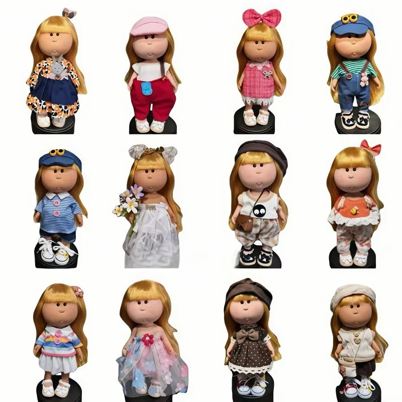 For 24cm Spanish Mia Potato Doll Clothes Wearable Dopamine Ornaments Outfits Set Diy Dress Up For Waldorf Style Stuffed Dolls