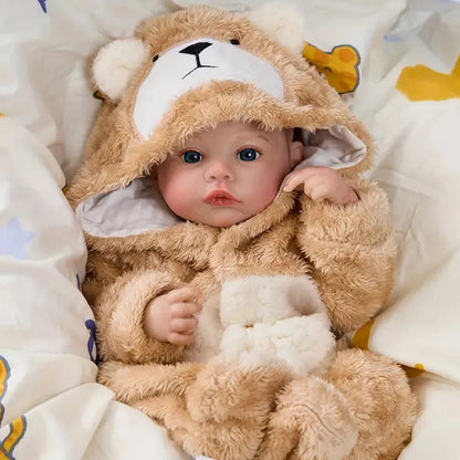 18"/45cm Realistic Reborn Girl Baby Doll Full Body Vinyl Silicone 3D Hand Painted Newborn Gift Birthday Gift Christmas Gift