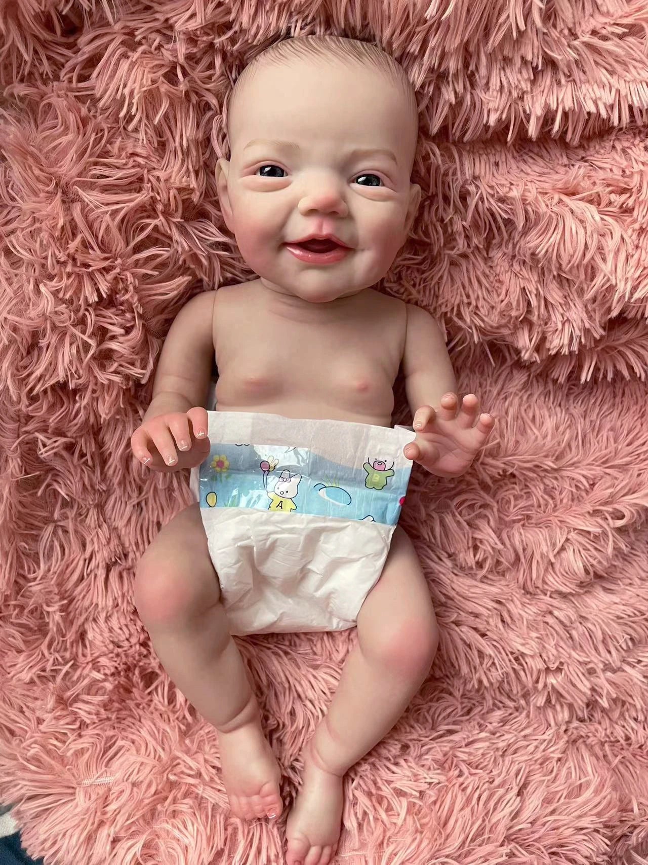 19Inch Charlie Full Body Vinyl Reborn Baby With 3D Skin Visible Veins Lifelike Soft Touch Christmas Gift for Children