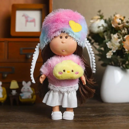 24cm Mia Potato Doll with Clothes, Cute Plush Dress Up Doll, Spanish Style Collectible Figure Gift