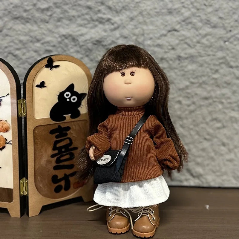 Mia Spanish Potato Doll 24cm BJD6 Handmade Waldorf DIY Replacement Clothes Outfits Girls Kids Fashion Toy Gift