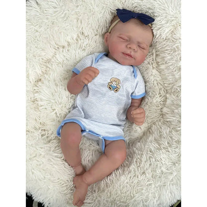 48CM Full Body Vinyl Silicone Baby Dolls Reborn Pascale Newborn Sleeping Girl Boy 3D Painted Skin with Visible Veins Bebe Reborn