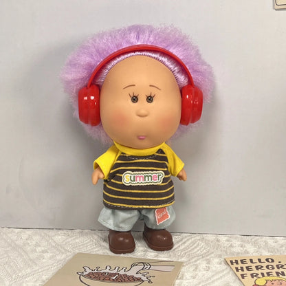 18cm Spanish Potato Doll Russian Curly Hair Blonde Black Skin Vinyl Doll Adorable Figures Dress Up Ornaments Girl Holiday Gift