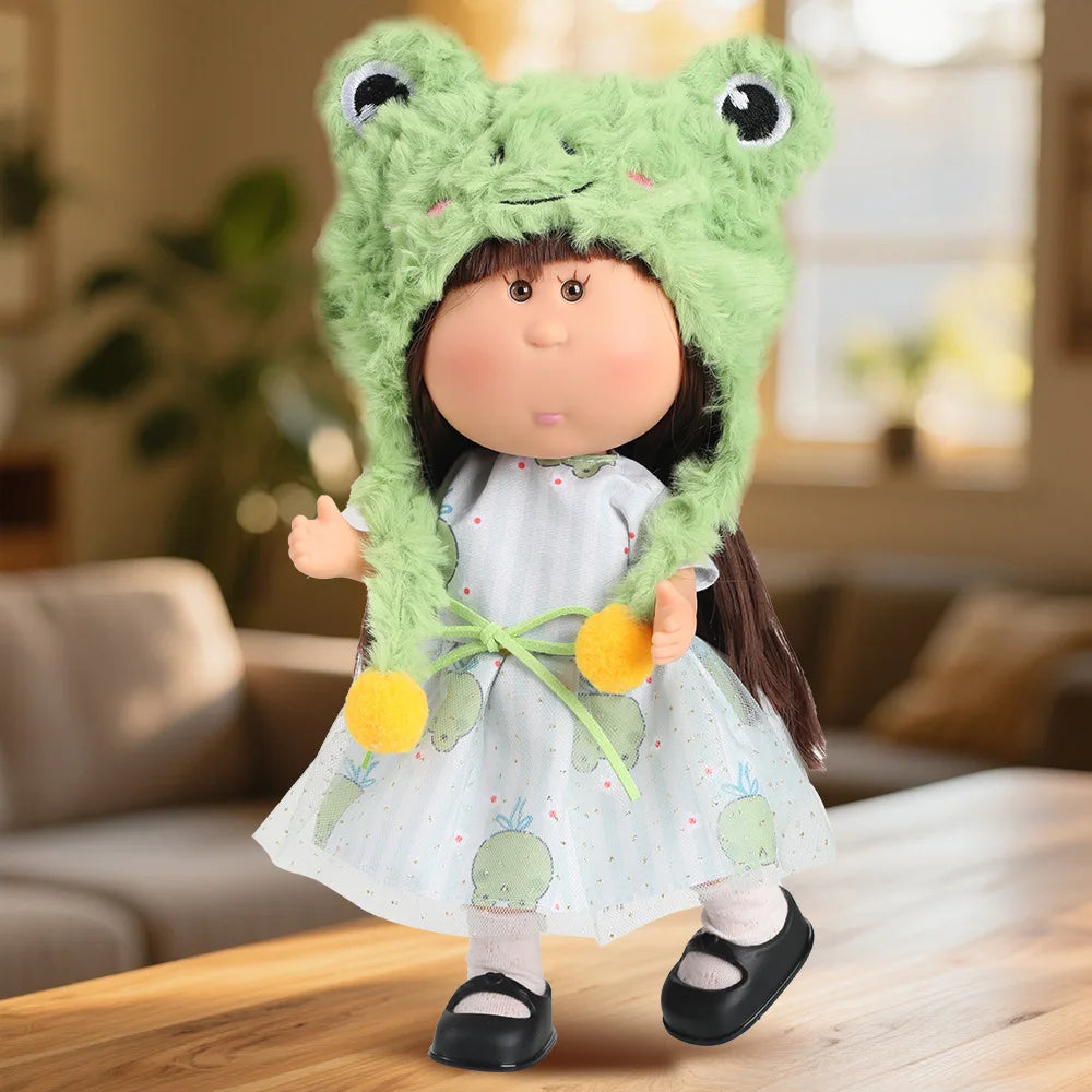 Guabao Spanish Potato Doll Clothes Frog Style Plush Hat Dress Set Hand Embroidered Outfit Replacement For Kids Birthday Gift