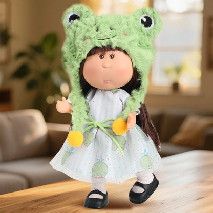 Guabao Spanish Potato Doll Clothes Frog Style Plush Hat Dress Set Hand Embroidered Outfit Replacement For Kids Birthday Gift